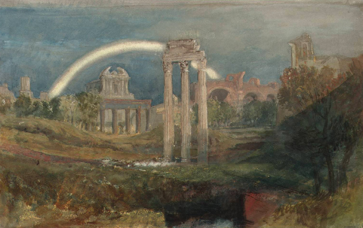 Joseph Mallord William Turner, Vue du forum avec un arc-en-ciel
